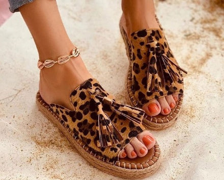Mules plates à franges femme – ZAYA – vue du produit