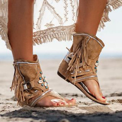 Sandales romaines perlées femme – NAYA