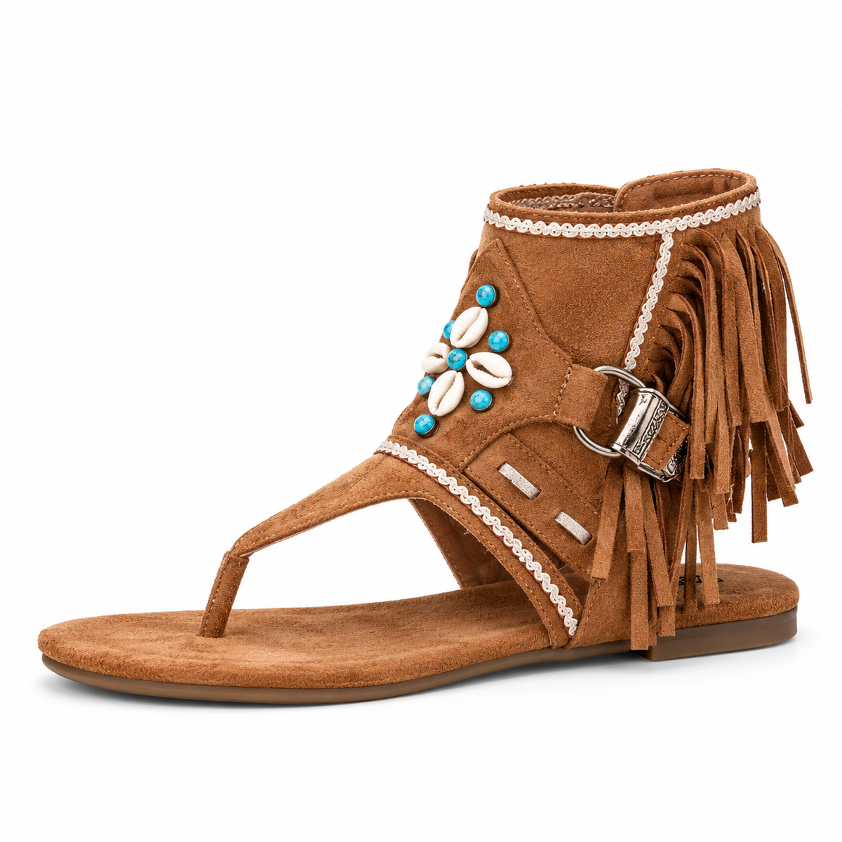 Sandales romaines perlées femme – NAYA – vue 2