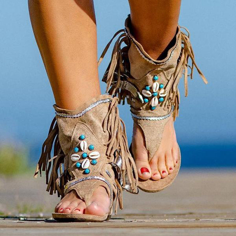 Sandales romaines perlées femme – NAYA – vue du produit
