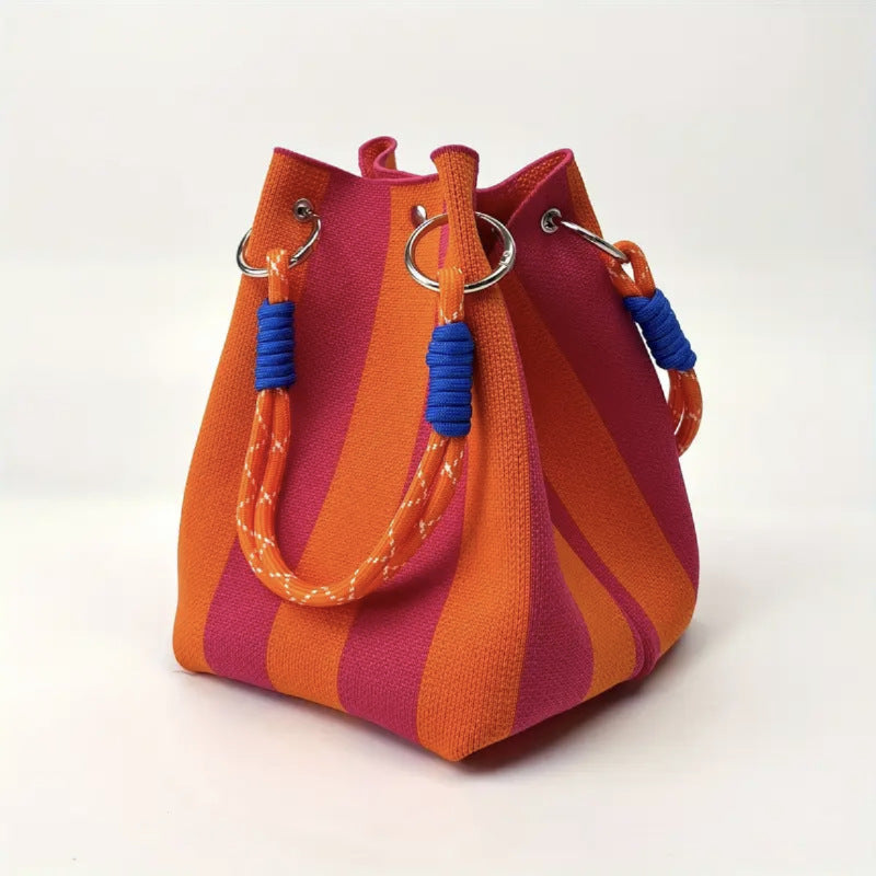 Sac Cabas Femme Nova – Rayures & Poche Extérieure. – vue du produit