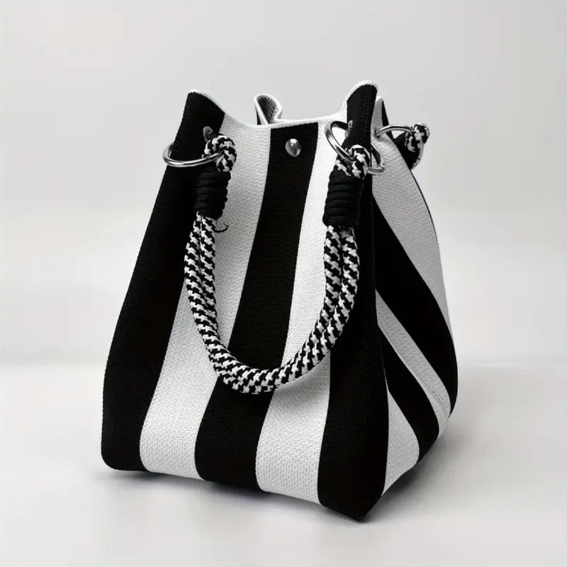 Sac Cabas Femme Nova – Rayures & Poche Extérieure. – vue du produit