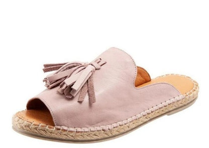 Mules plates à franges femme – ZAYA