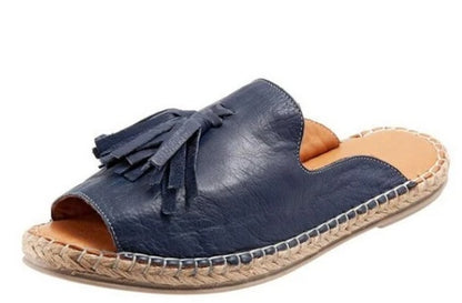 Mules plates à franges femme – ZAYA