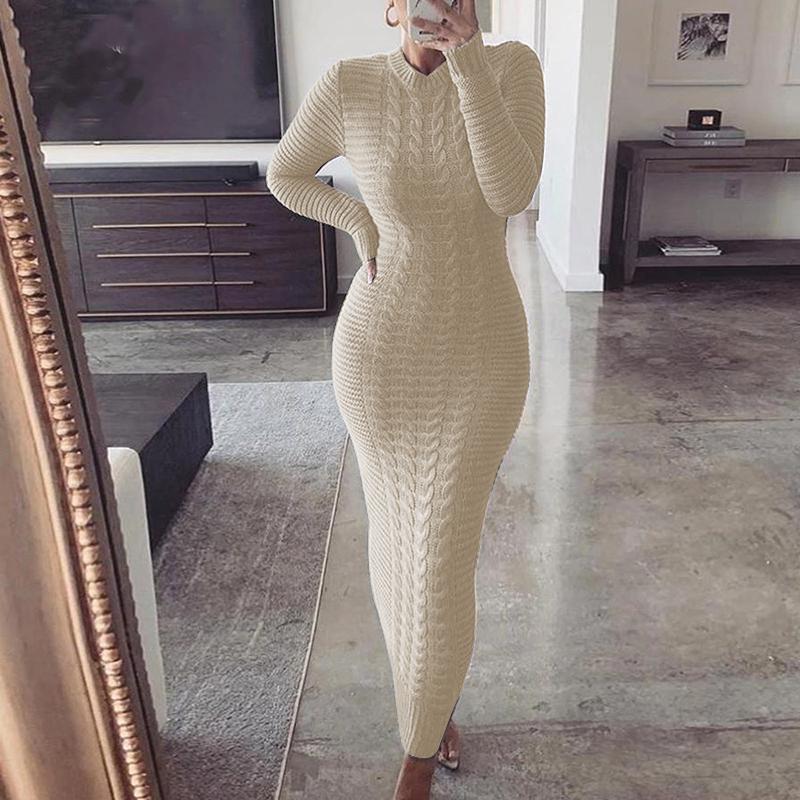 Robe longue en maille femme – SELENA – vue du produit