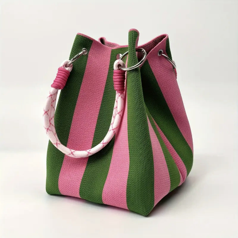 Sac Cabas Femme Nova – Rayures & Poche Extérieure. – vue du produit