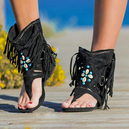 Sandales romaines perlées femme – NAYA