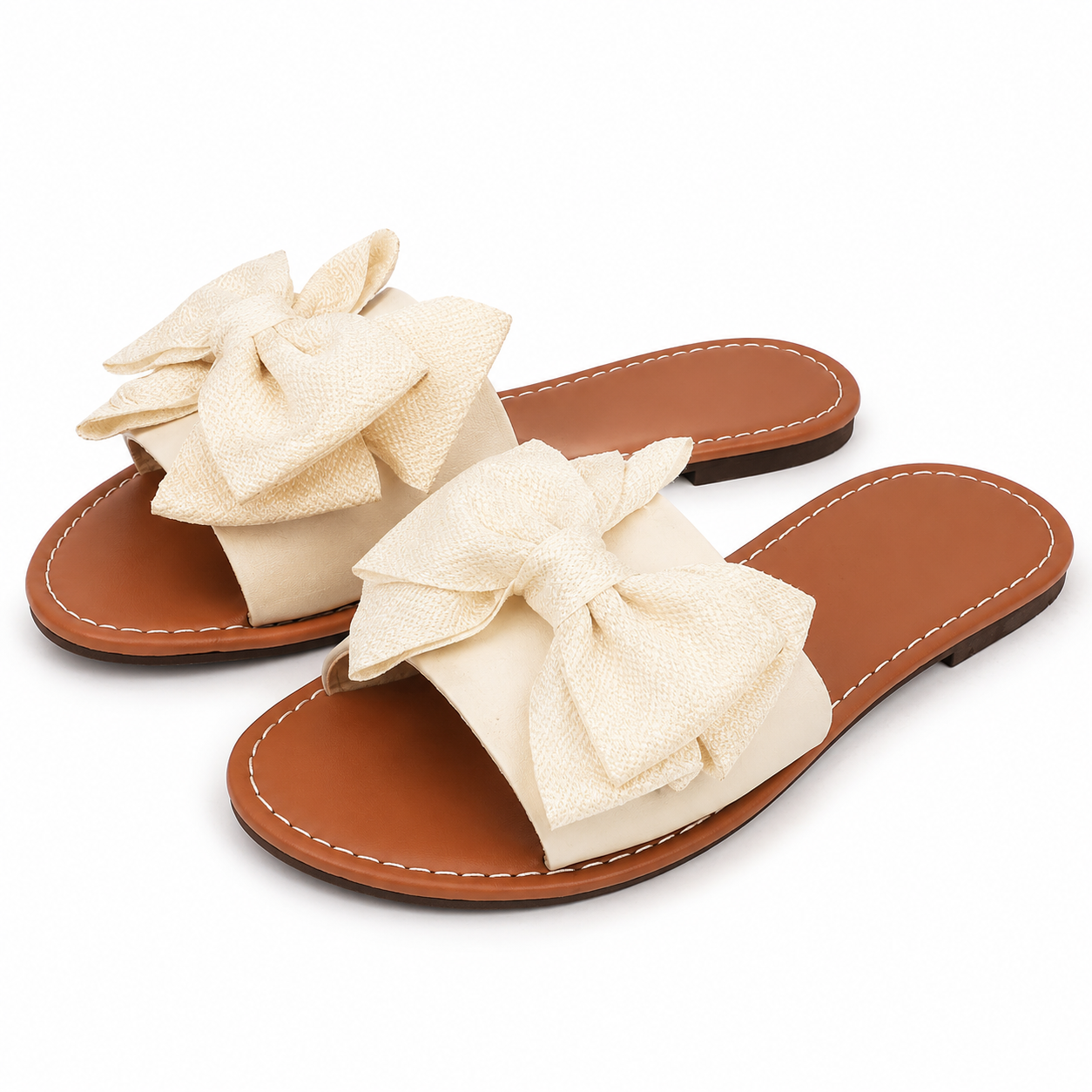 Sandales Plates Femme Alba à Nœud