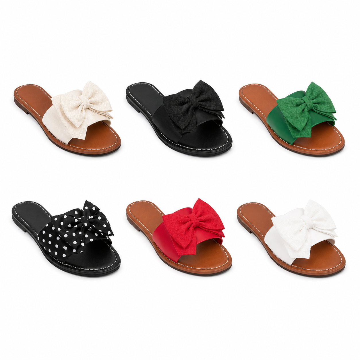 Sandales Plates Femme Alba à Nœud