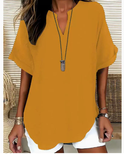 Chemise fluide femme Élina jaune à porter au quotidien