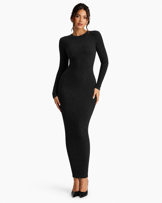 Robe longue en maille femme – SELENA – vue principale